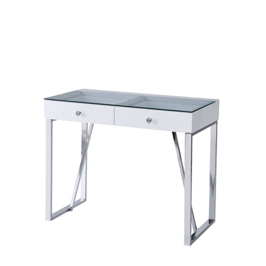 HIGH QUALITY - Mini Coco Makeup Table with Clear Glass Top