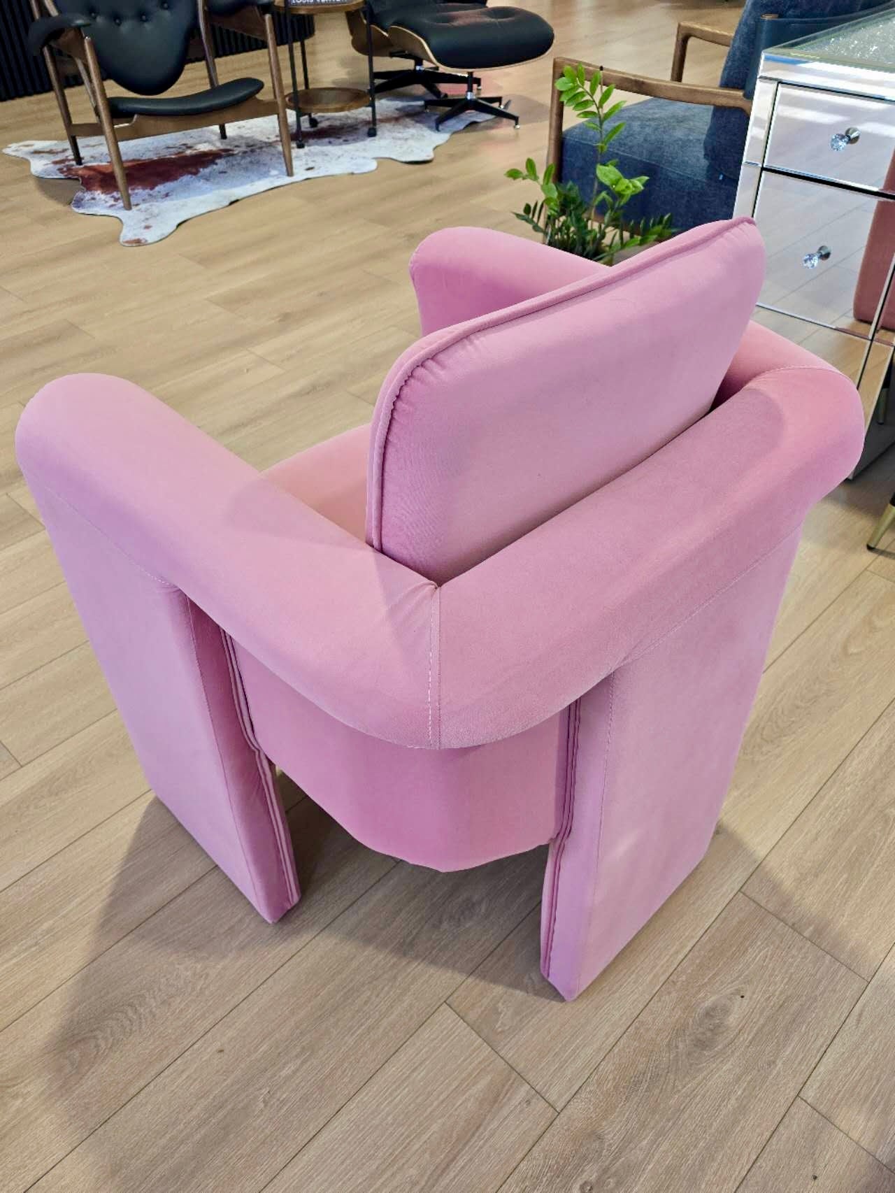 Blush Velvet Accent Chair
