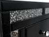 3 Drawers Mirrored Chest with Crushed Diamonds