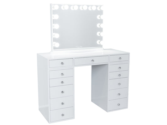 HIGH QUALITY - Mini SUNDAY ROSE Beauty Station + Large YSABEL Makeup Mirror with LED Lights