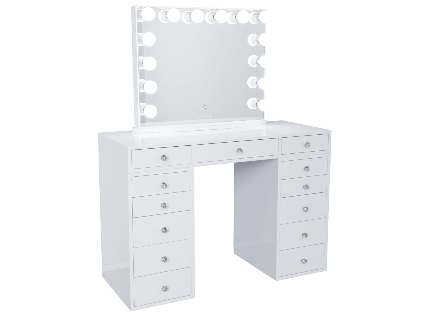 PRE-ORDER! Mini SUNDAY ROSE Beauty Station + Large YSABEL Makeup Mirror with LED Lights