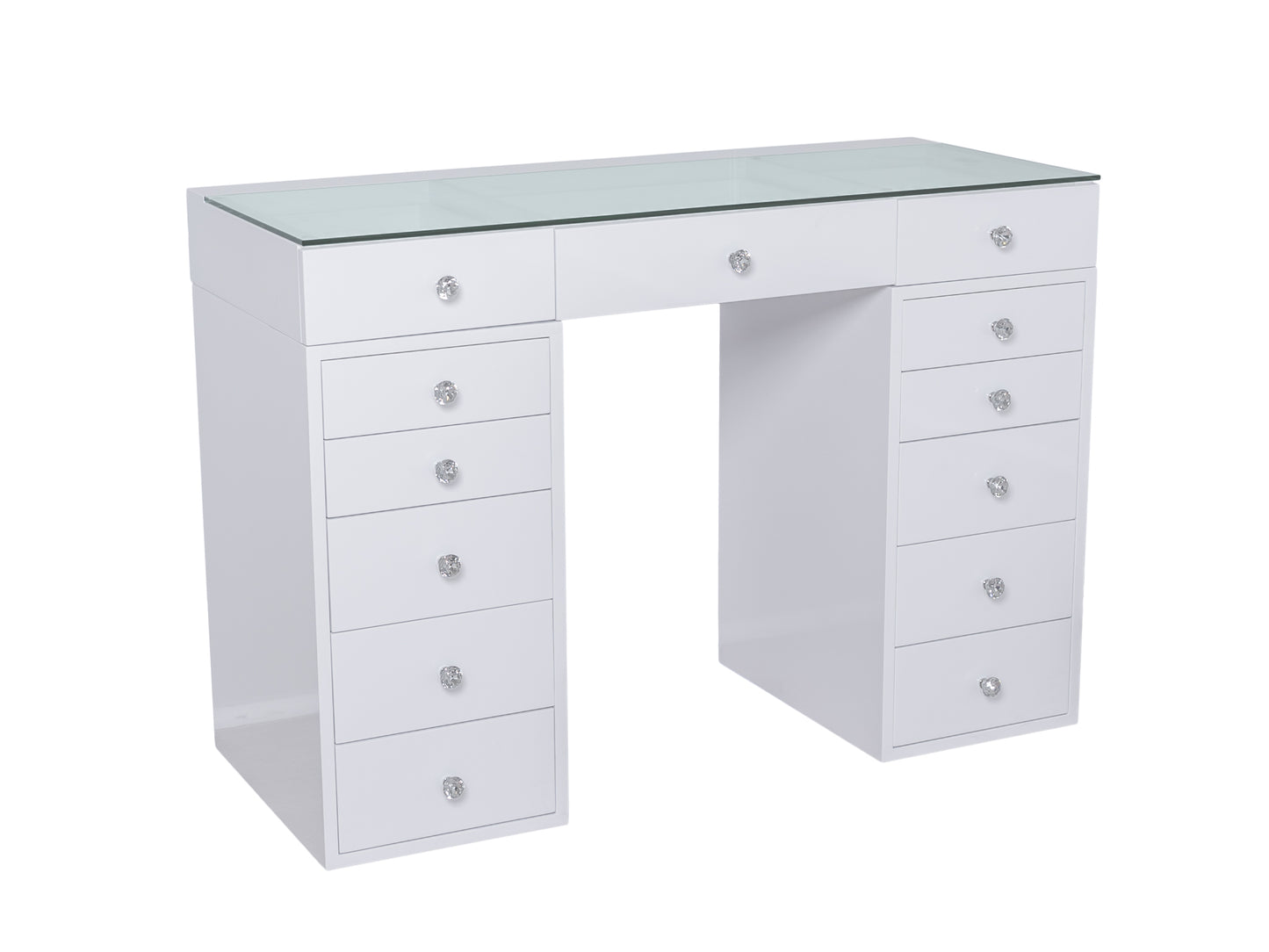 HIGH QUALITY - Mini Mila Rose Beauty Station + Large Crystal Makeup Mirror with Tri-Lights