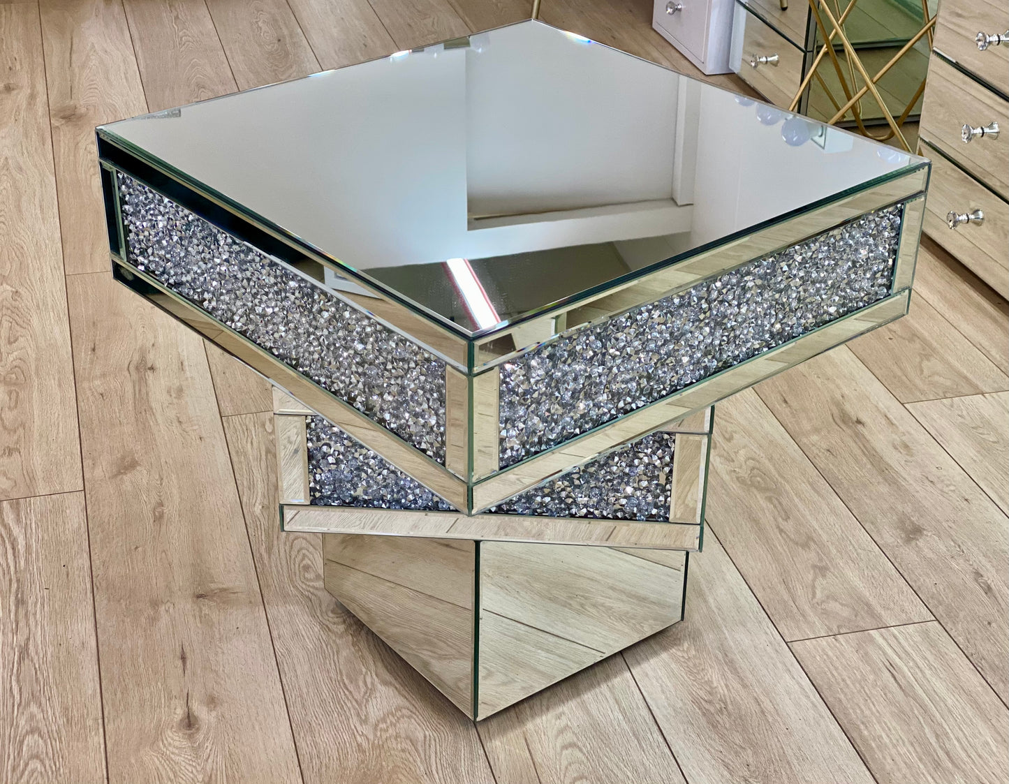 CLEARANCE! ALEXIS Coffee Table with Crushed Diamonds