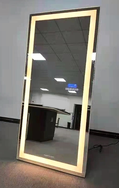 CRYSTAL Floor Mirror with Tri-Lights and Bluetooth Speakers