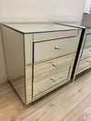 2 x 3 Drawers Mirrored Bedside Table (Large size)