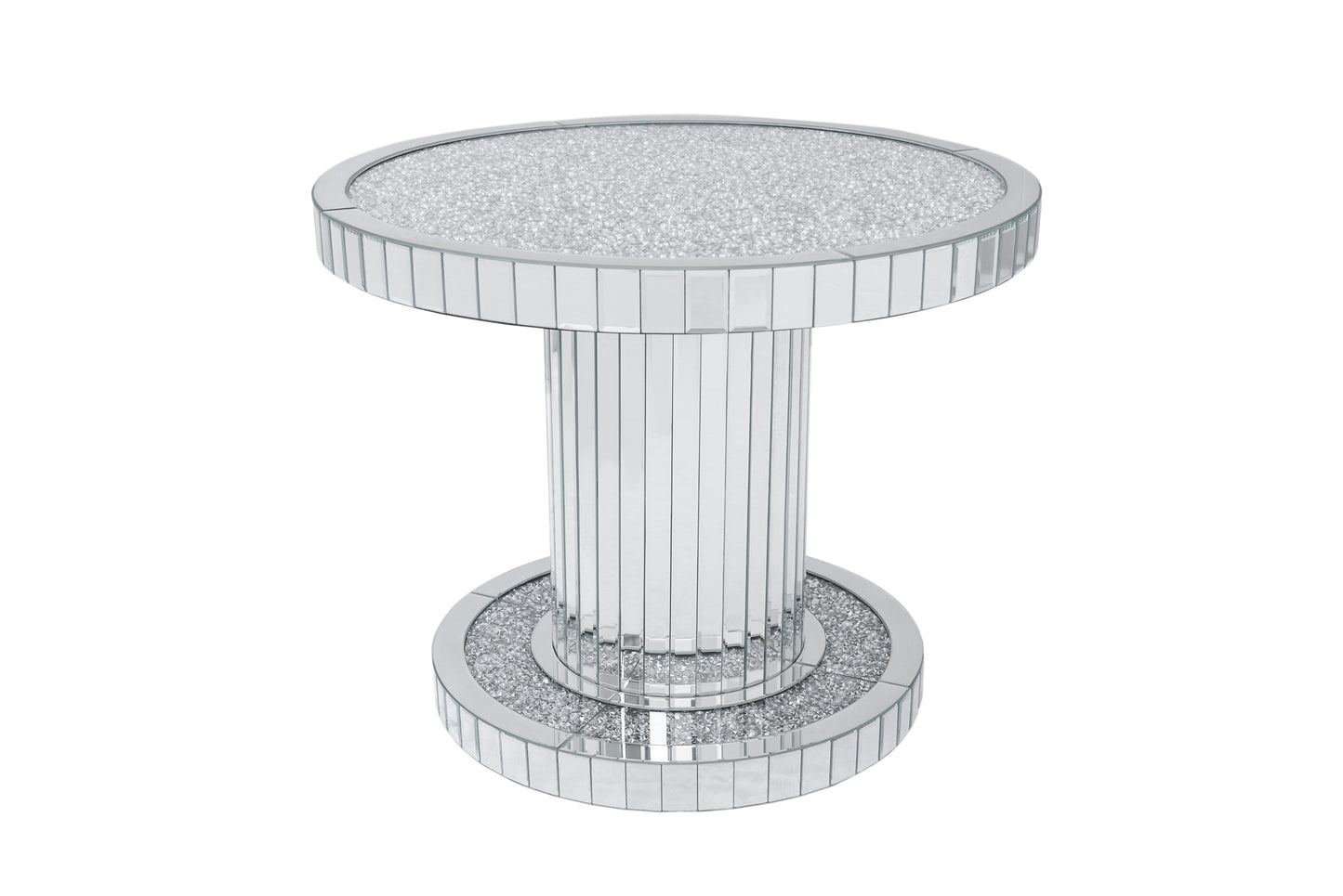 CLEARANCE! OLLIE Round Coffee Table with Crushed Diamonds