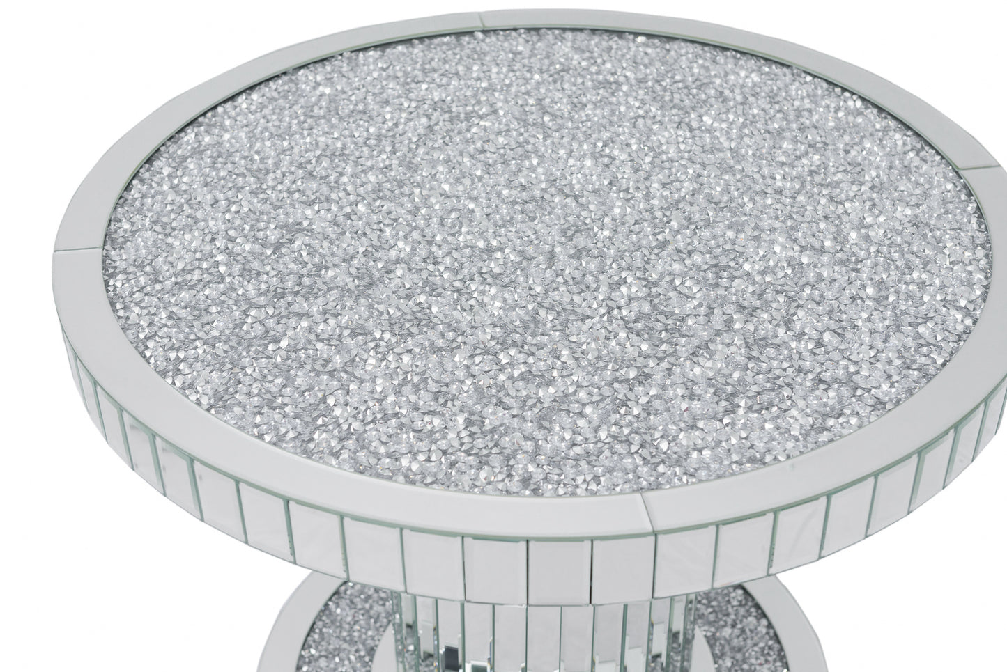 CLEARANCE! OLLIE Round Coffee Table with Crushed Diamonds