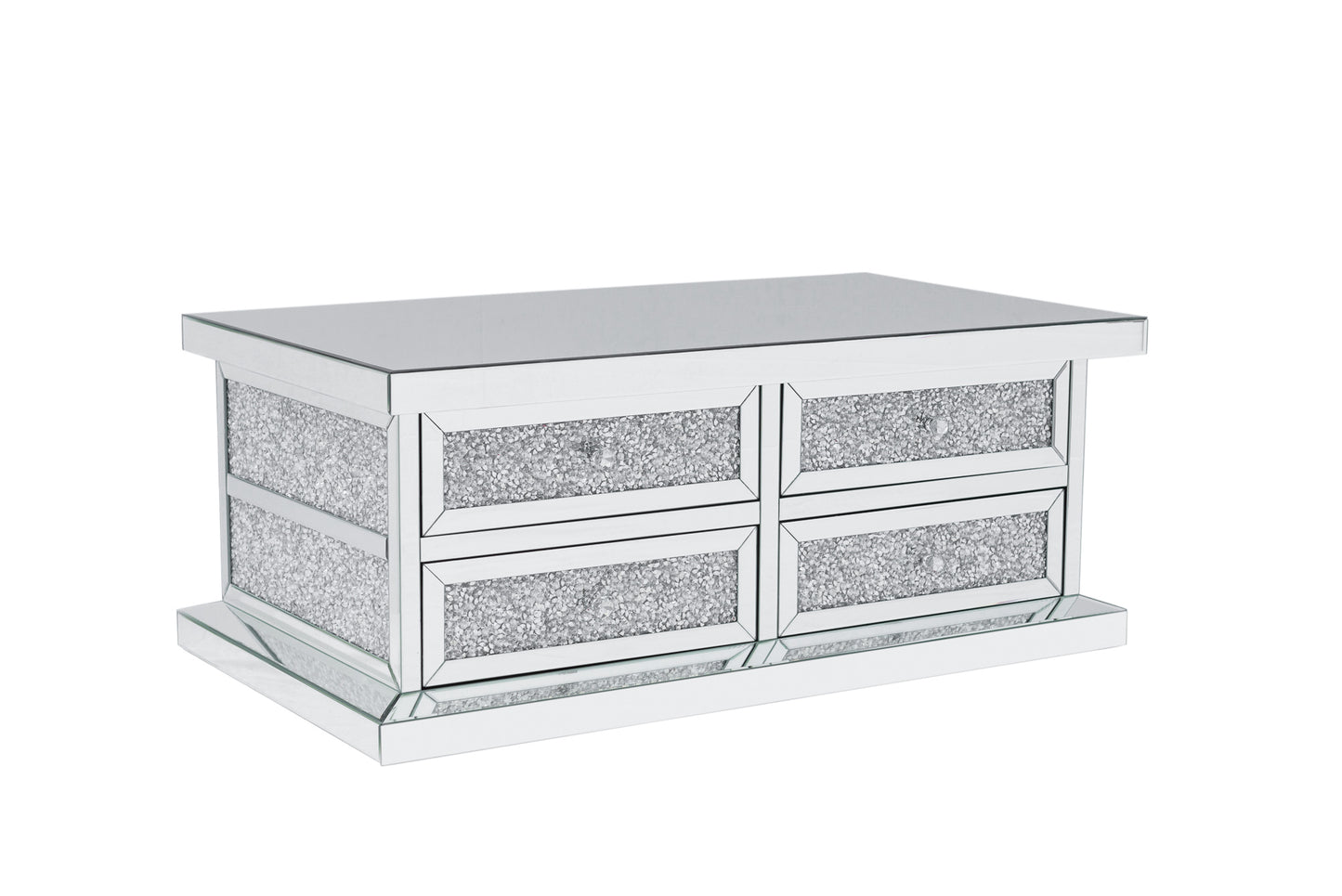 CLEARANCE! 8 Drawers Coffee Table with Crushed Diamonds