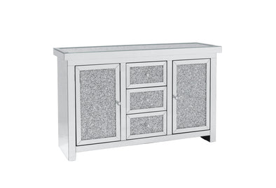 New Arrival! 5 Drawers Mirrored Chest / Cabinet with Crushed Diamonds
