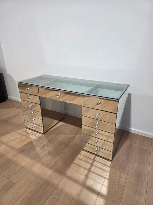 Premier Quality - L150cm Mirrored Josephine Beauty Station