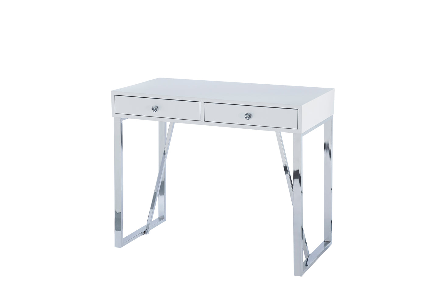 PREMIUM QUALITY - Charlotte Makeup Table + YSABEL Hollywood Makeup Mirror with Bluetooth Speakers/Tri-Lighting