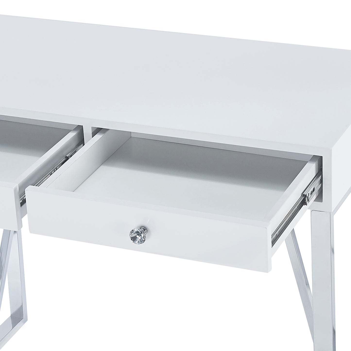 PREMIUM QUALITY - Charlotte Makeup Table + YSABEL Hollywood Makeup Mirror with Bluetooth Speakers/Tri-Lighting