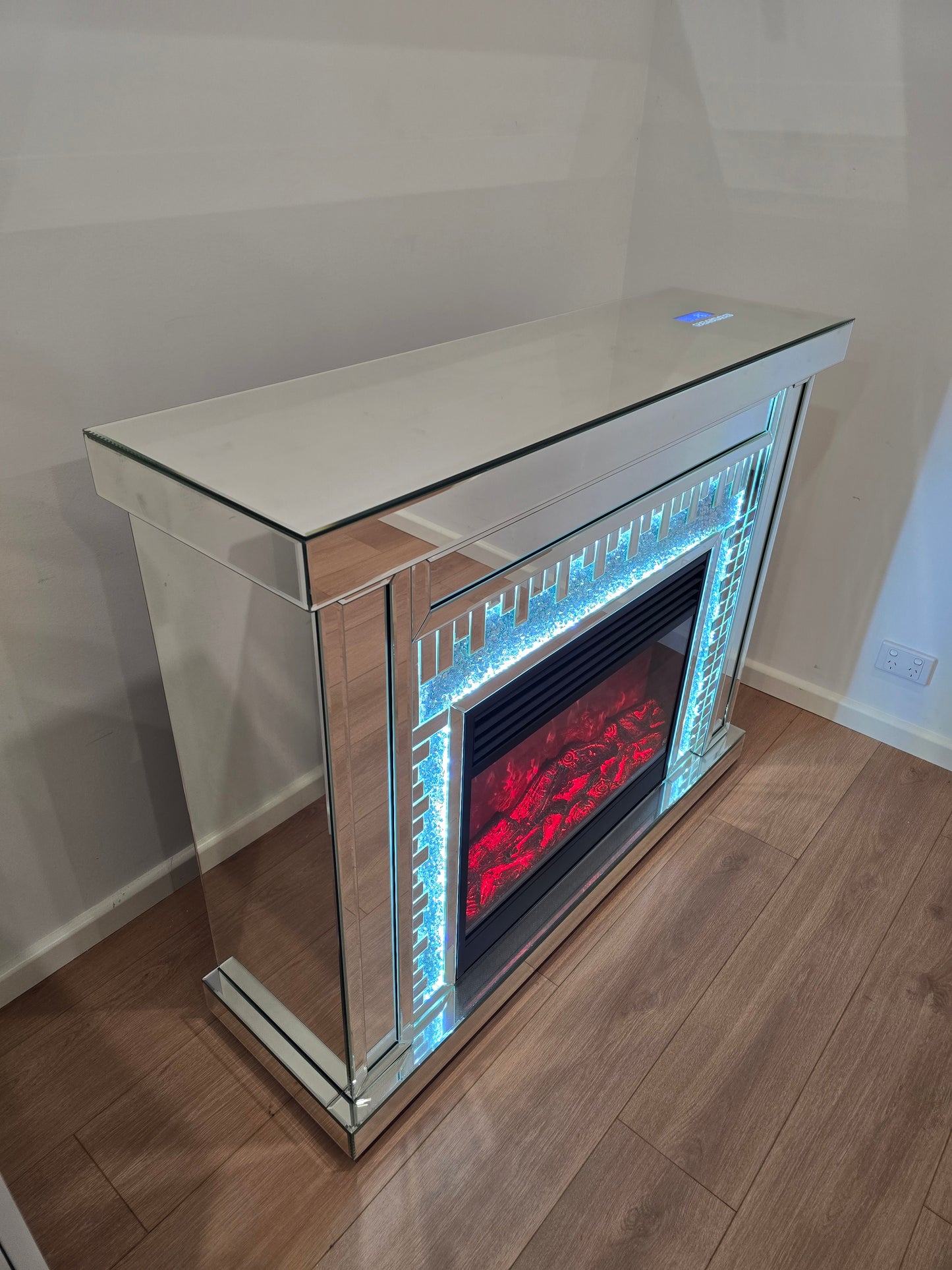 STOCK CLEARANCE - Mirrored Console Fireplace