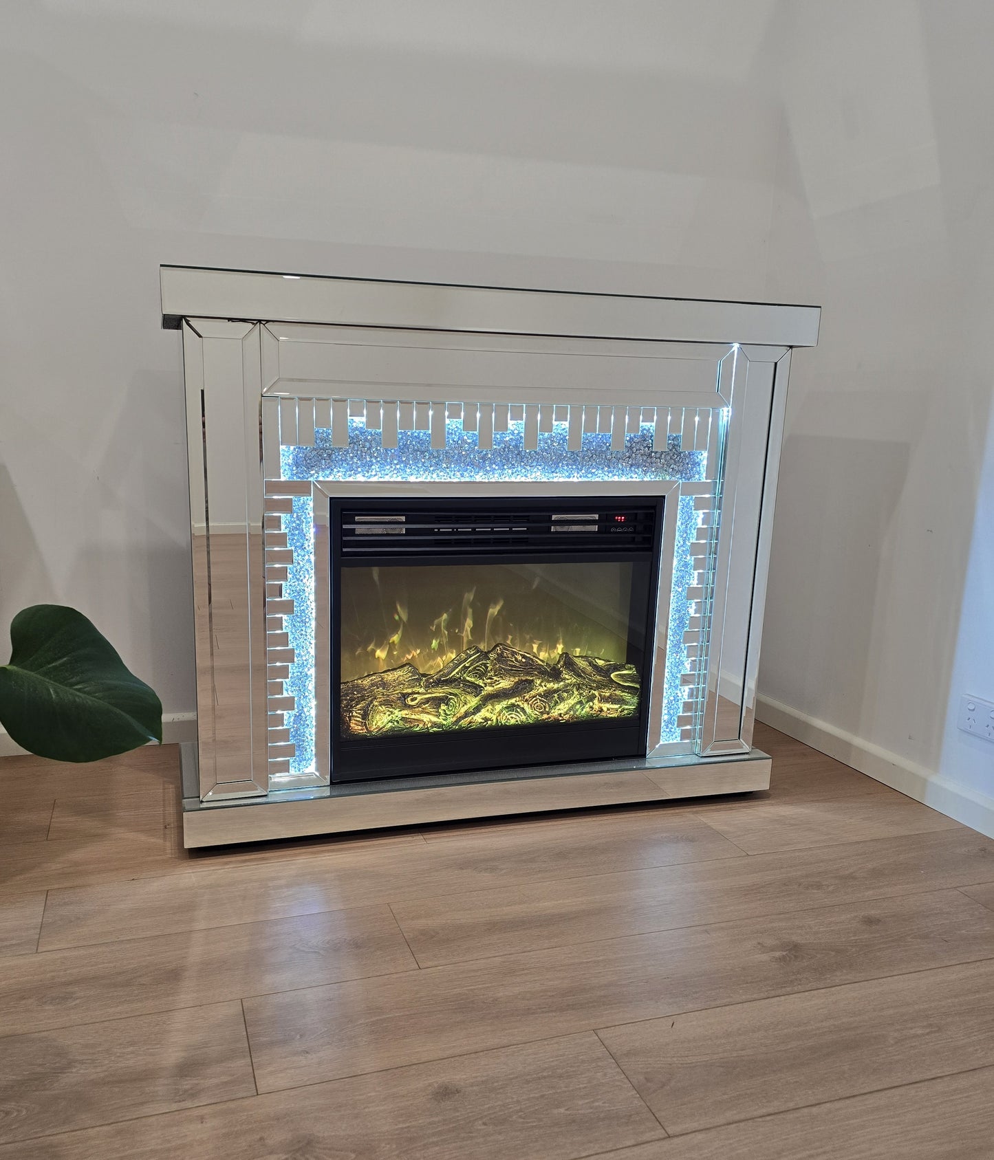 STOCK CLEARANCE - Mirrored Console Fireplace