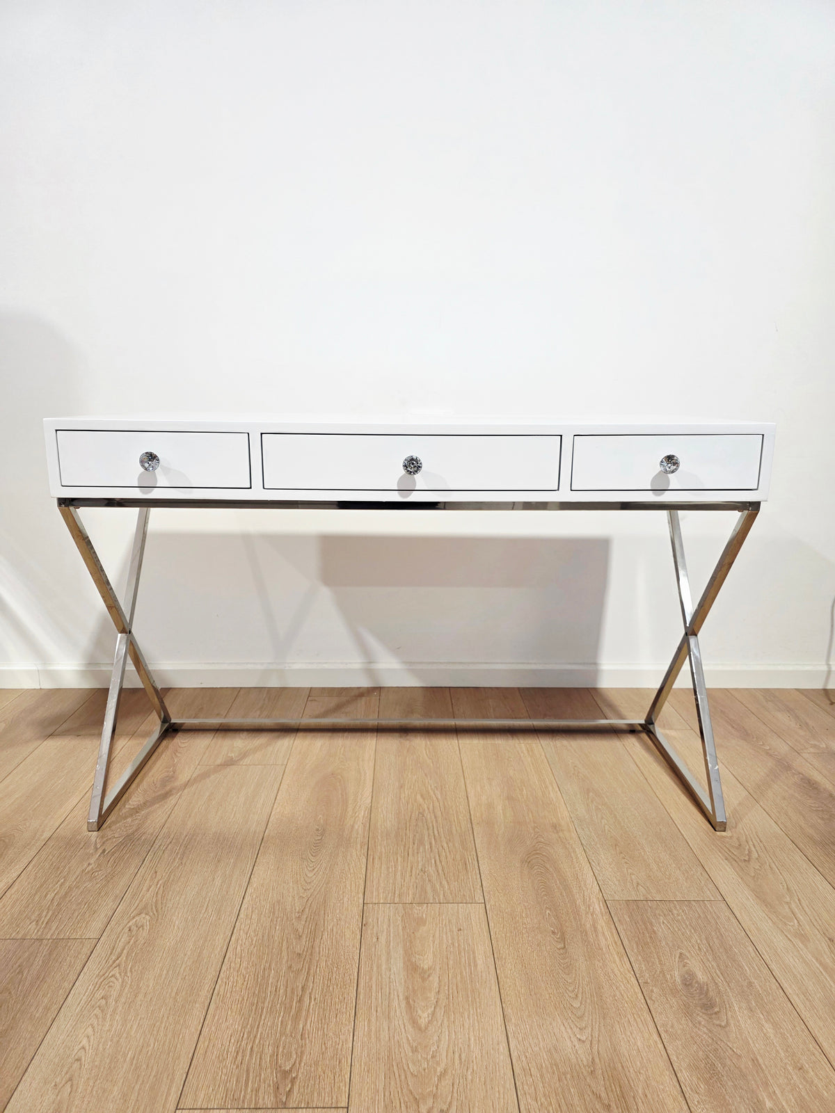 3 Drawers White Glossy Table - Table Top ONLY (No leg) L120cm x D50cm x H13cm