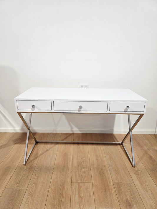 3 Drawers White Glossy Table - Table Top ONLY (No leg) L120cm x D50cm x H13cm