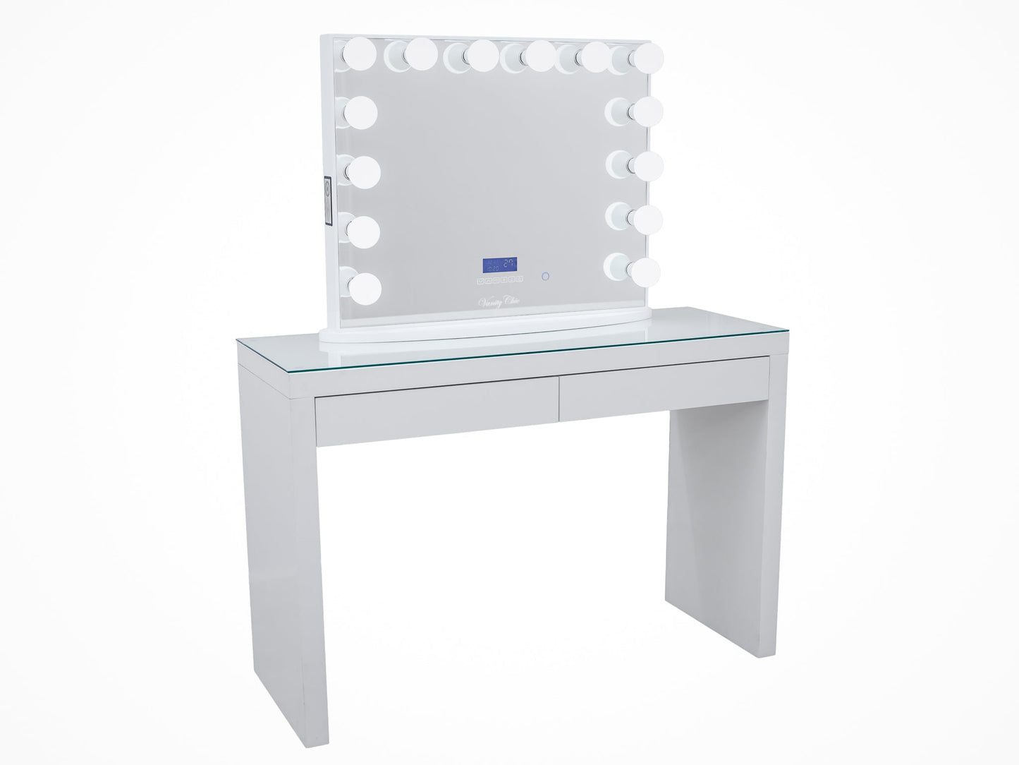 YSABEL Hollywood Makeup Mirror with LED lights + 2 Drawers Vera Makeup Table