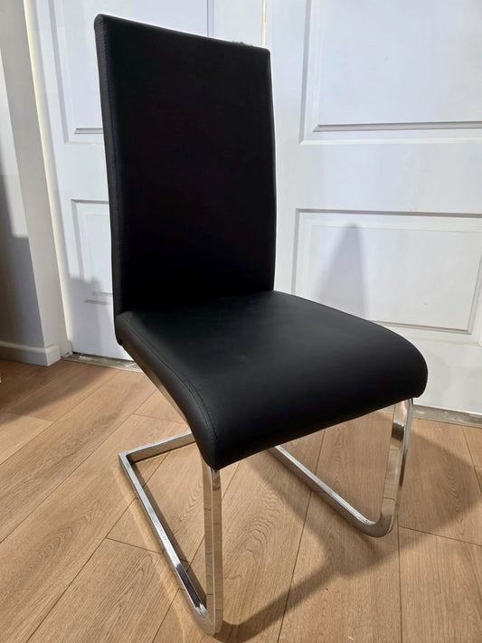 CLEARANCE - Modern PU Leather Chair with Chrome Legs