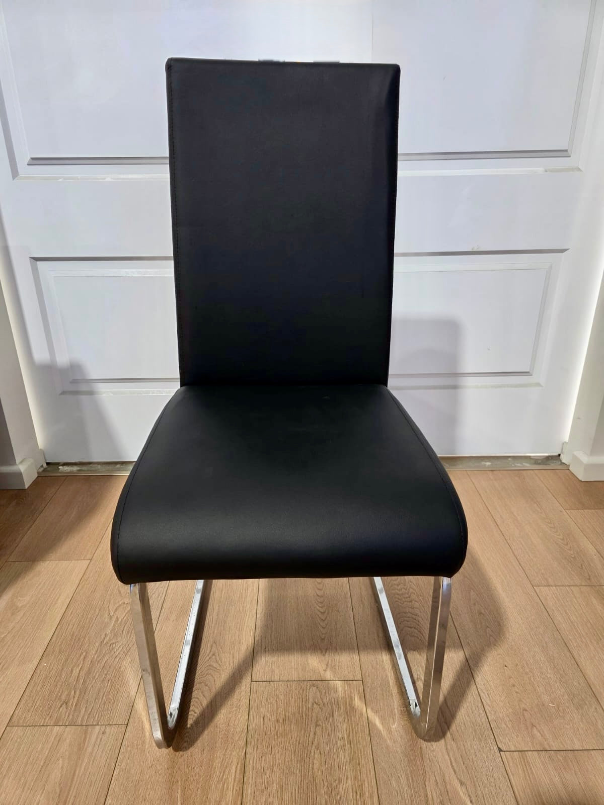 CLEARANCE - Modern PU Leather Chair with Chrome Legs