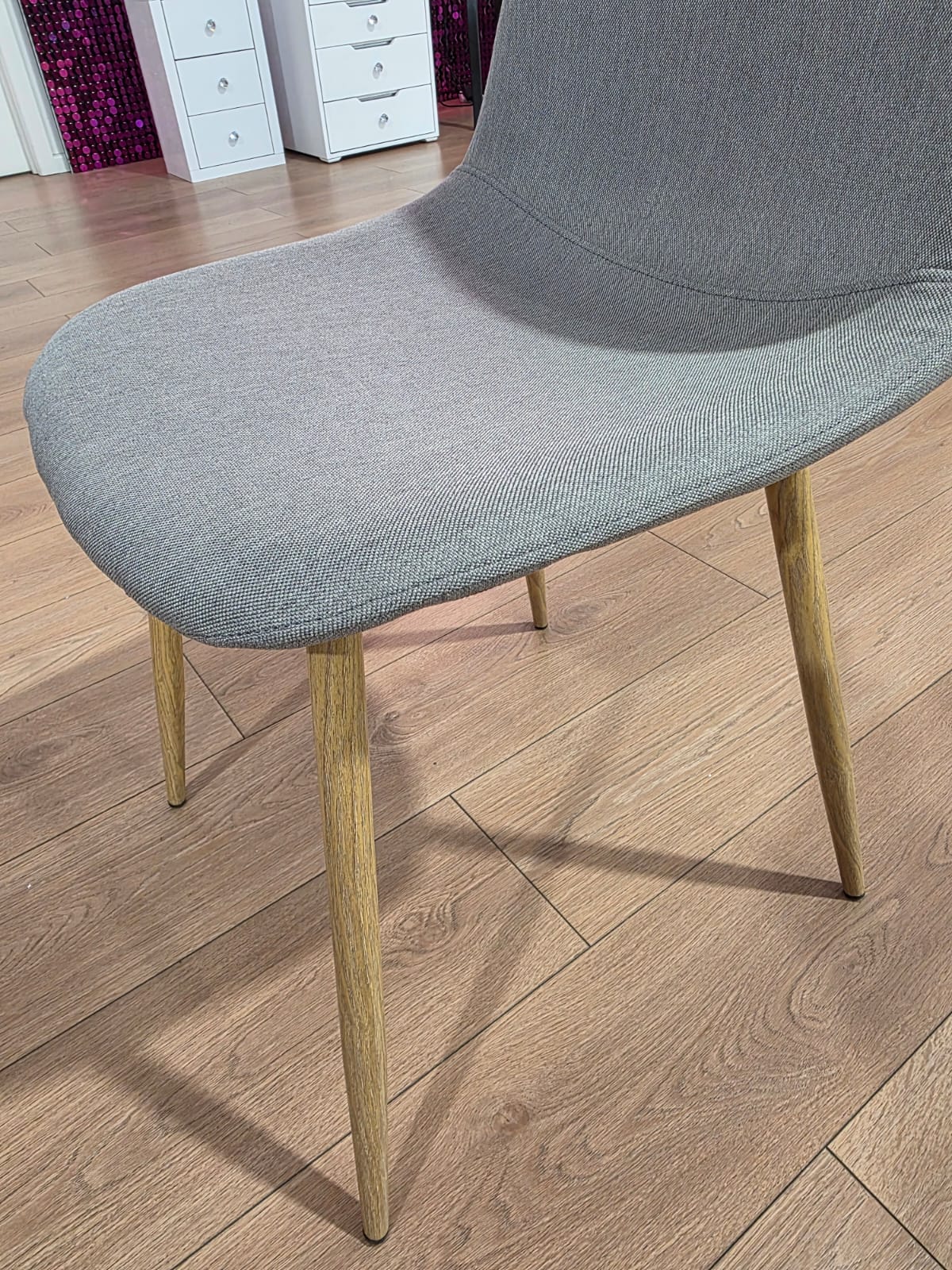 CLEARANCE - Grey Fabric Chair