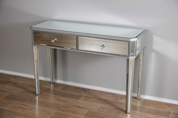 2 Drawers Mirrored Makeup Table