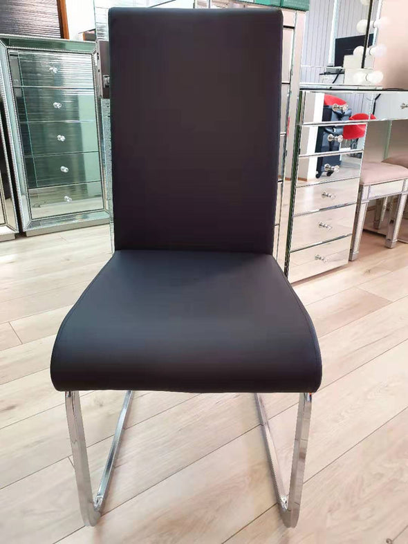 STOCK CLEARANCE! Modern PU Leather Chair with Chrome Legs