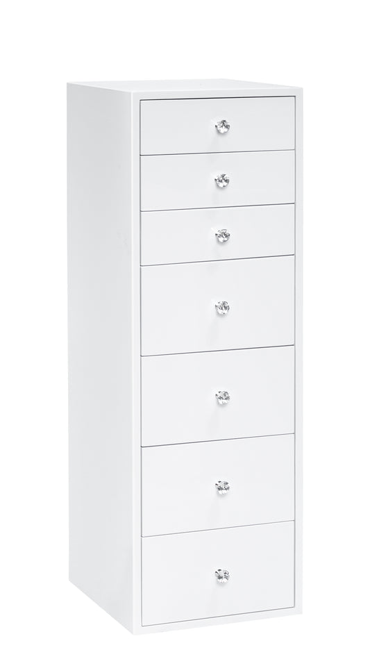 7 Drawers Tallboy - White