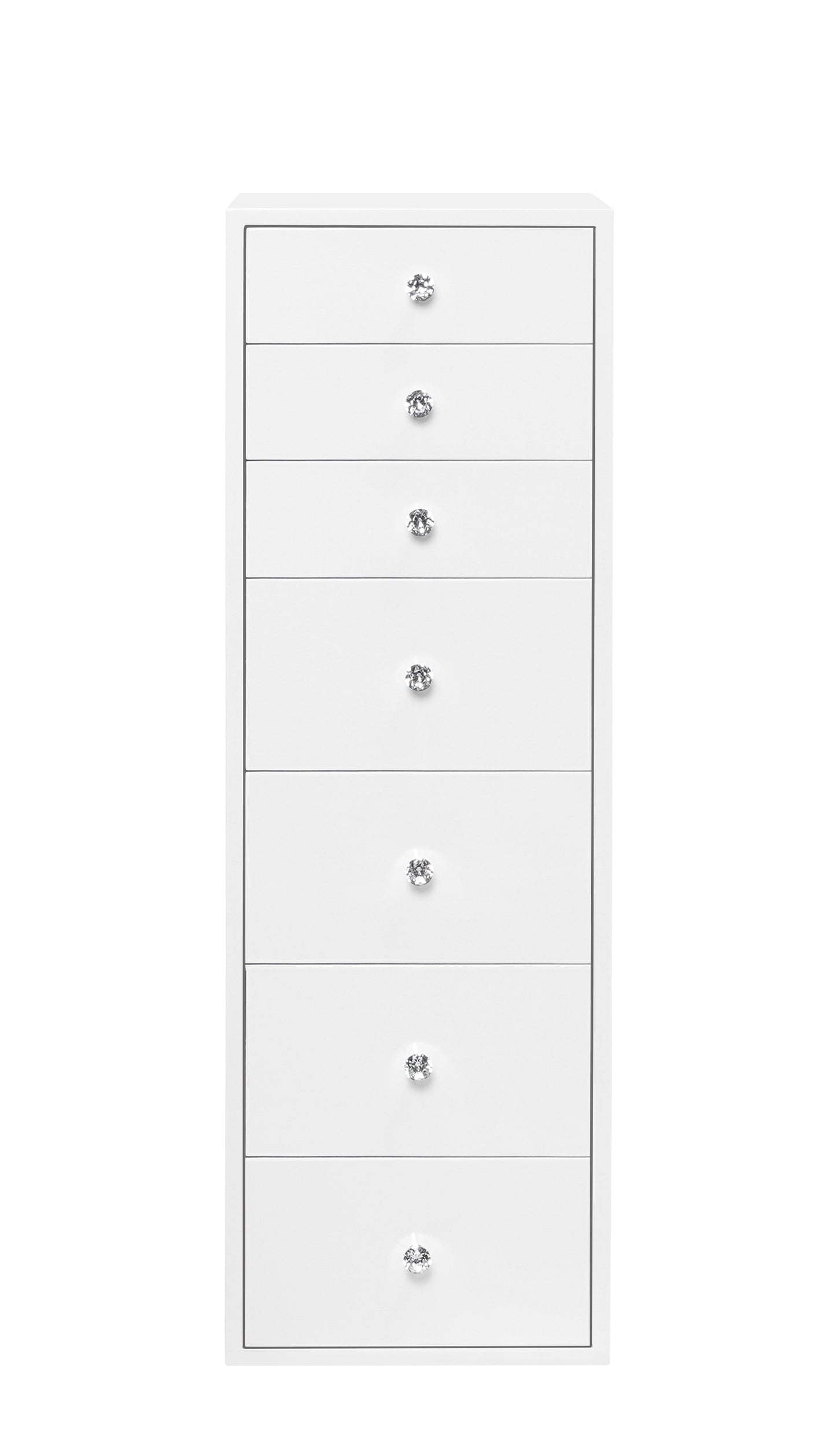 7 Drawers Tallboy - White