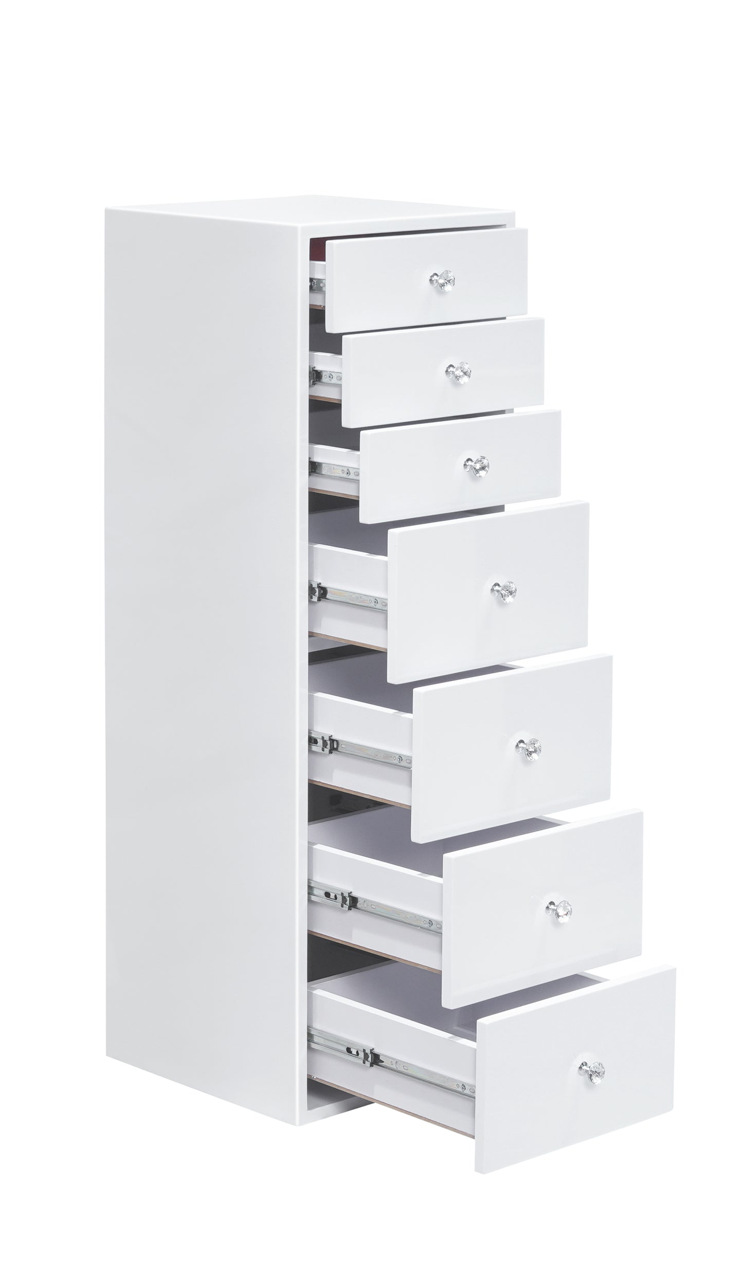 7 Drawers Tallboy - White