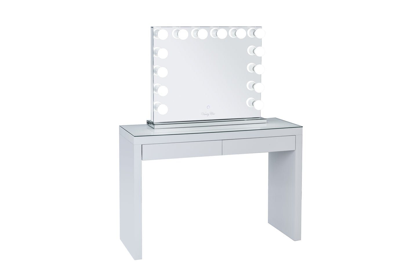 VALENTINA Hollywood Makeup Mirror + 2 Drawers Vera Makeup Table