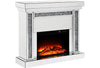 Mirrored Console Fireplace