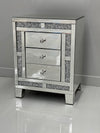 2 x 3 Drawers Crushed Diamond Bedside Table