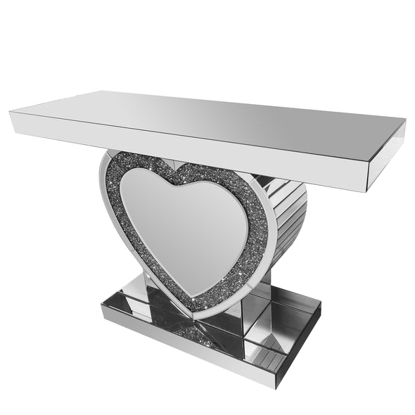 LOVE Console / Hallway Table with Crushed Diamond