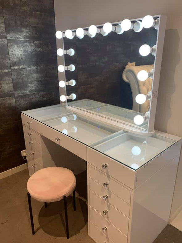 Hollywood Vanity Mirror with Table