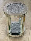 Round Side Table with Crushed Diamonds