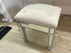 Mirrored Style Makeup Stool (Silver)