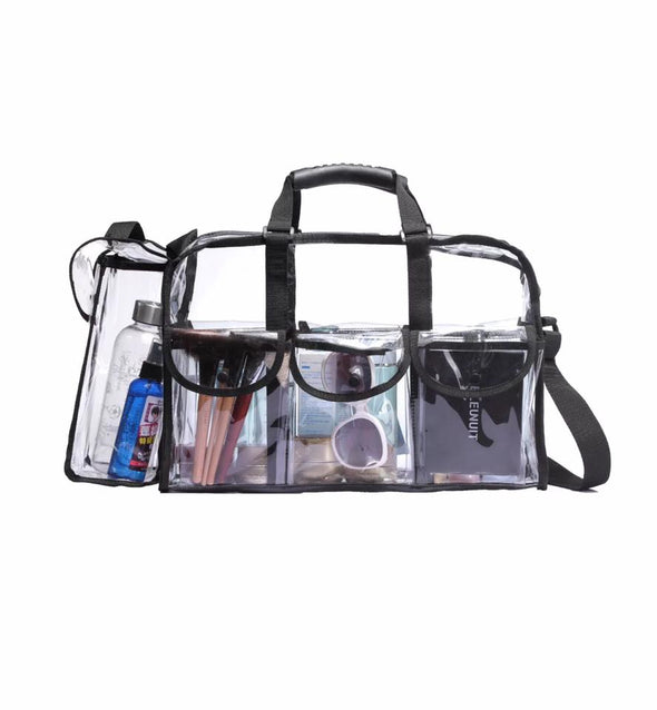 Large Clear PVC Cosmetic Makeup Carry Bag / Travelling Handbag