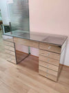 JOSEPHINE Beauty Station with Clear Glass Top - Full Glass