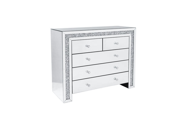 NEW ARRIVAL! 5 Drawers Chest with Crushed Diamonds