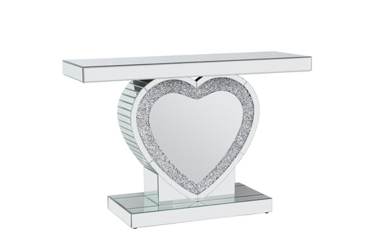 LOVE Console / Hallway Table with Crushed Diamond